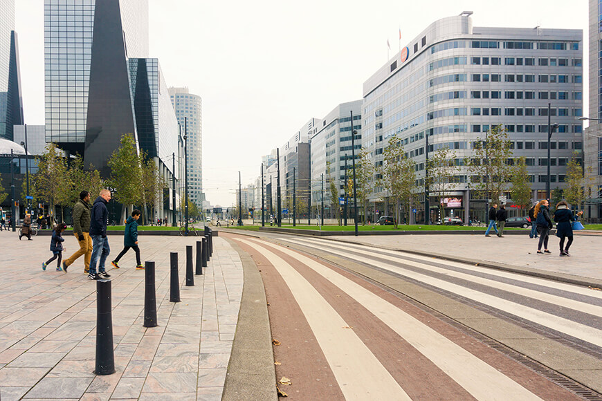 Street bollards in Rotterdam Netherlands