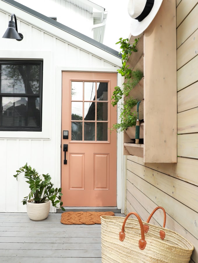 AirBnB with Schlage Sense Smart Deadbolt on back door.