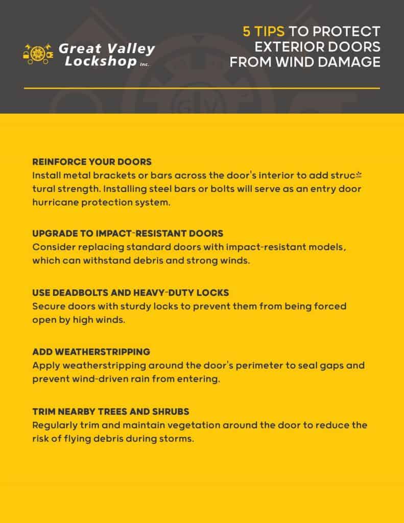 5 tips to protext exterior doors from wind damage